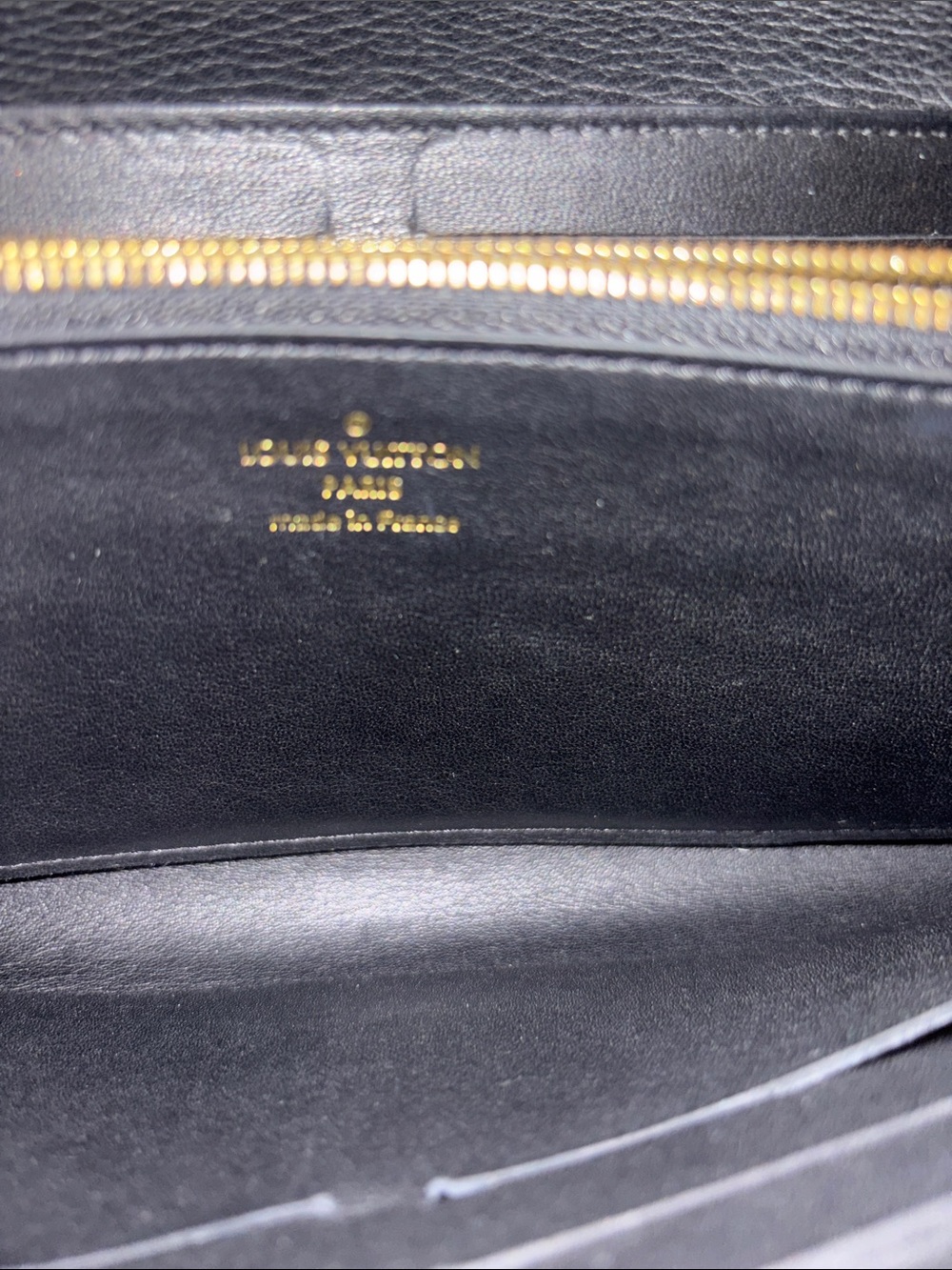 Louis Vuitton Black Leather Continental Wallet with Gold Accents - Picture 3 of 9